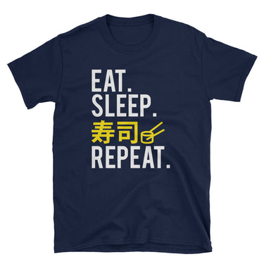 Eat Sleep Sushi in Japanese Repeat Sushi Lovers Short-Sleeve Unisex T-Shirt - The Japan Shop